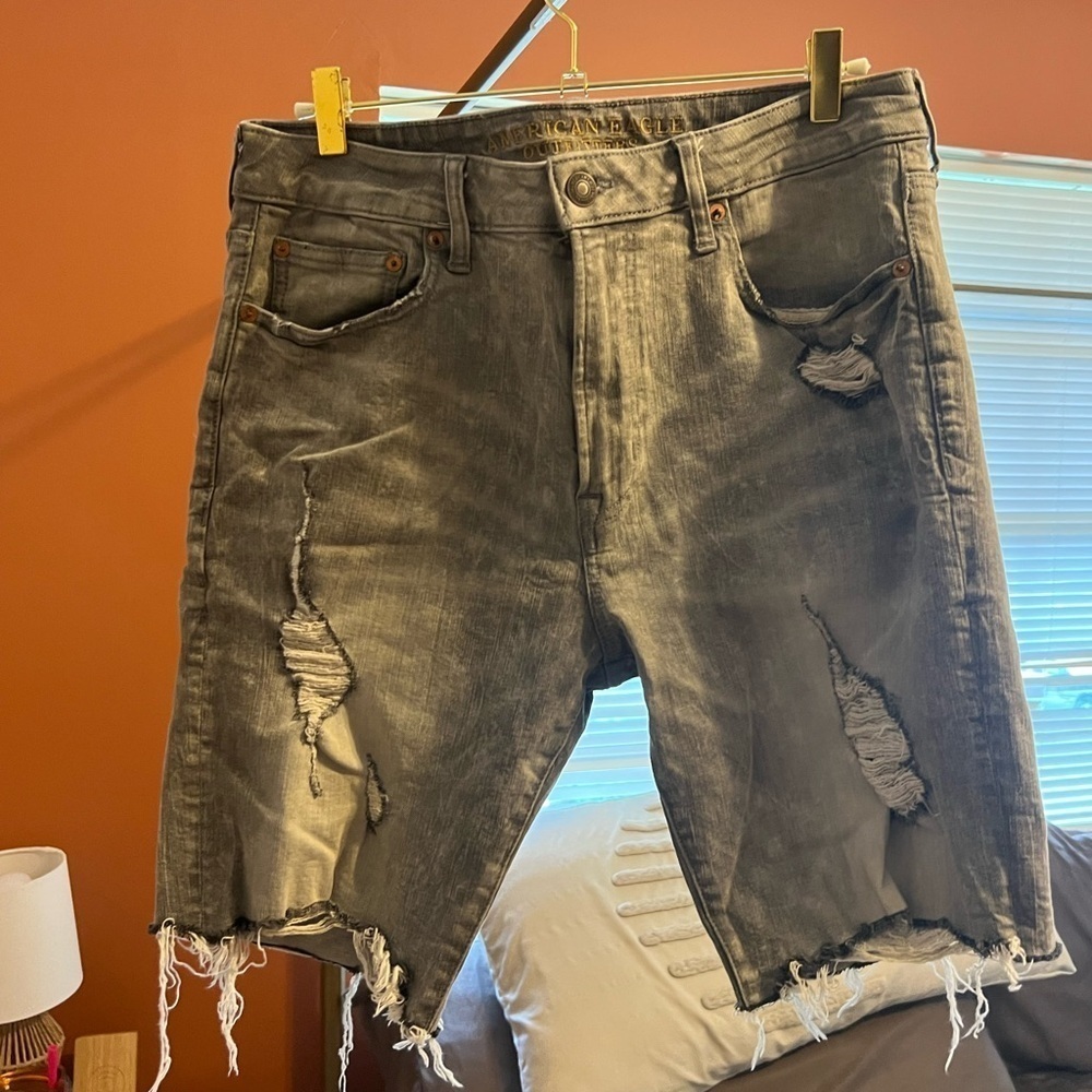 AE Distressed Denim Shorts